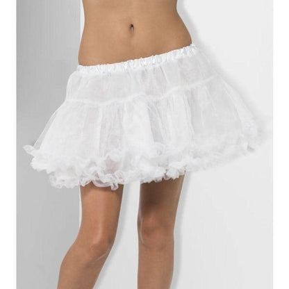 Petticoat White with Satin Band and Ruffles Adult Costume Accessory 2
