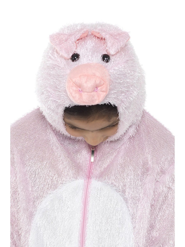 Pig Costume Kids Pink Jumpsuit with Hood_4