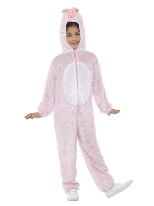 Pig Costume Kids Pink Jumpsuit with Hood_5
