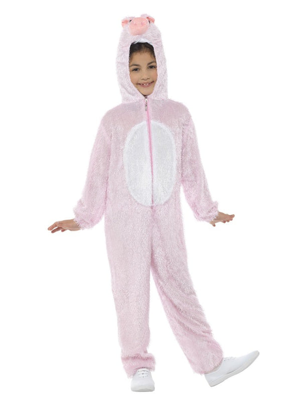 Pig Costume Kids Pink Jumpsuit with Hood 5
