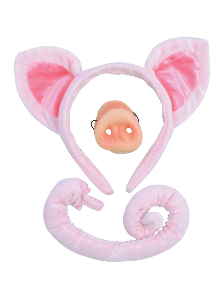 Pig Set Ears Tail Nose Instant Costume Kit