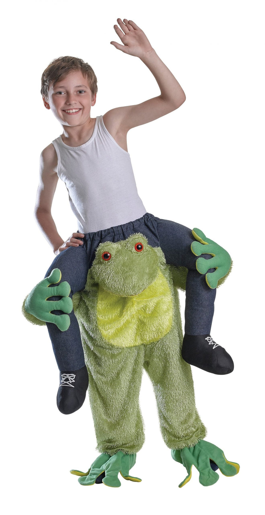 Piggy Back Frog Costume for Kids Fun Ride On Outfit_1