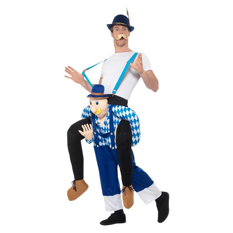 Piggyback Bavarian Costume Blue Suit with Mock Legs 3