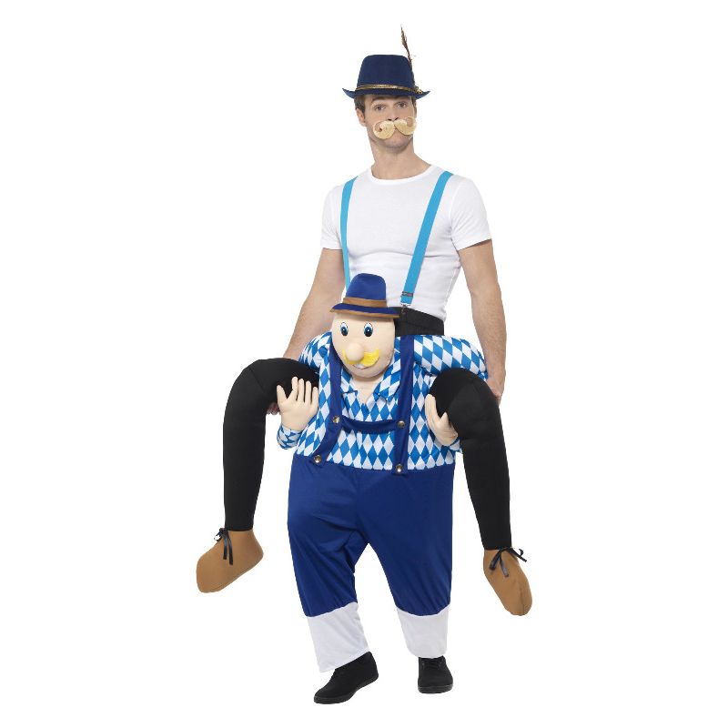 Piggyback Bavarian Costume Blue Suit with Mock Legs 1