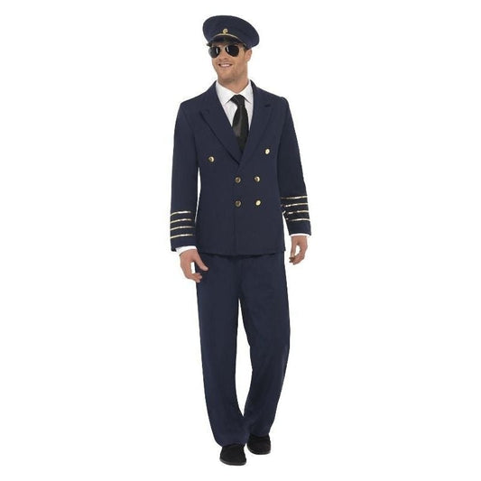 Pilot Costume Adult Navy Blue 2