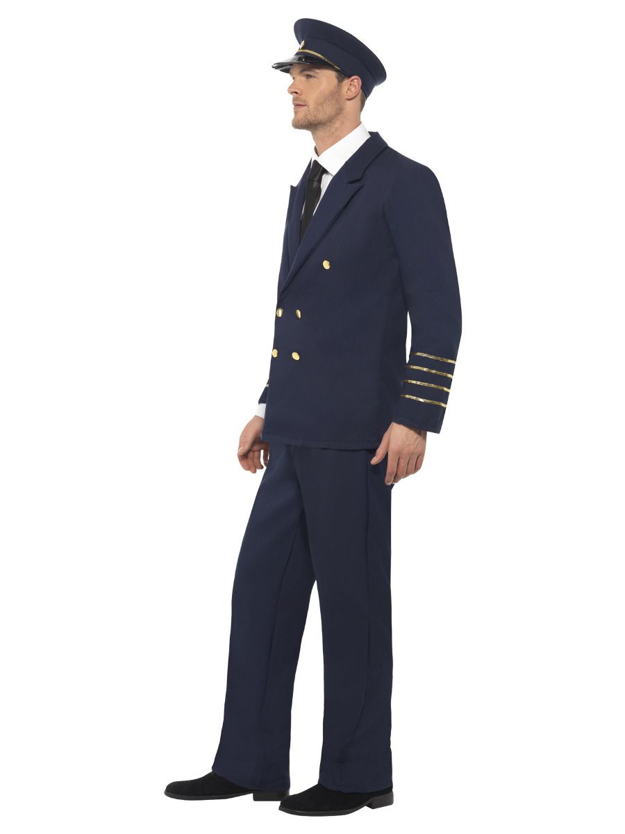 Pilot Costume Adult Navy Blue_3