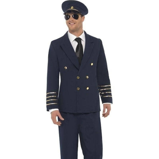 Pilot Costume Adult Navy Blue 1