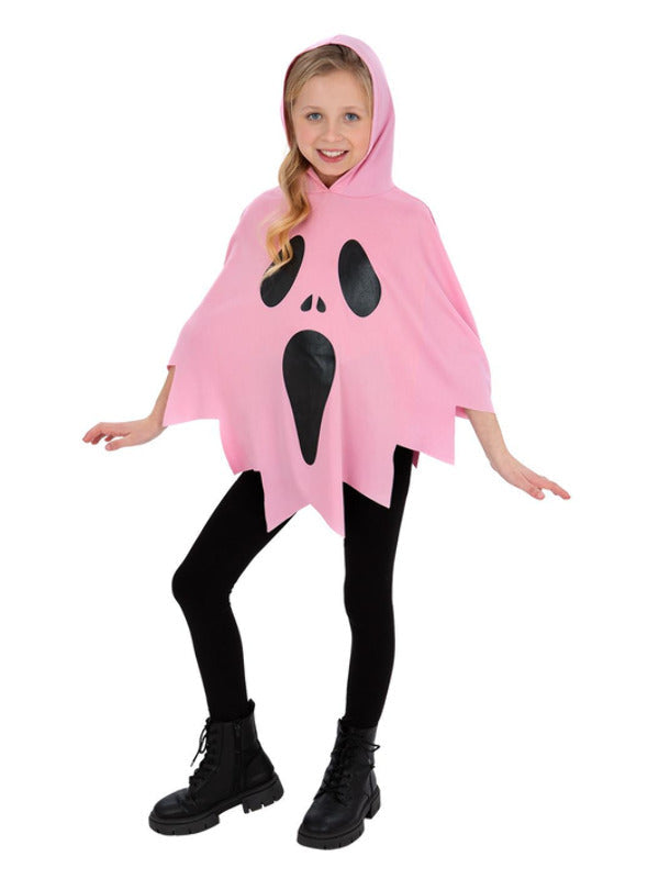 Pink Ghost Poncho Costume for Kids 1