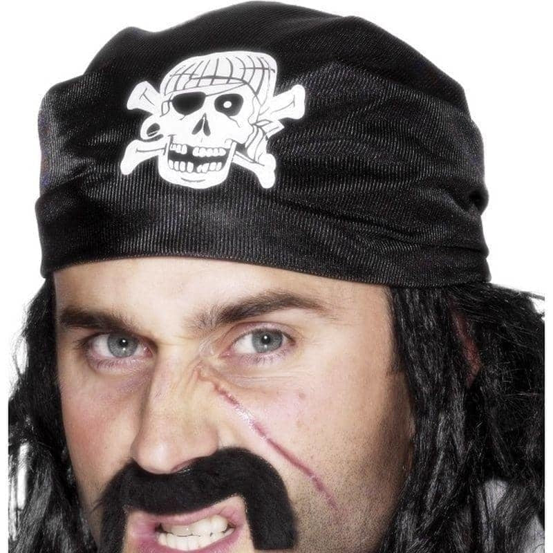 Pirate Bandana Black Skull Crossbones_1
