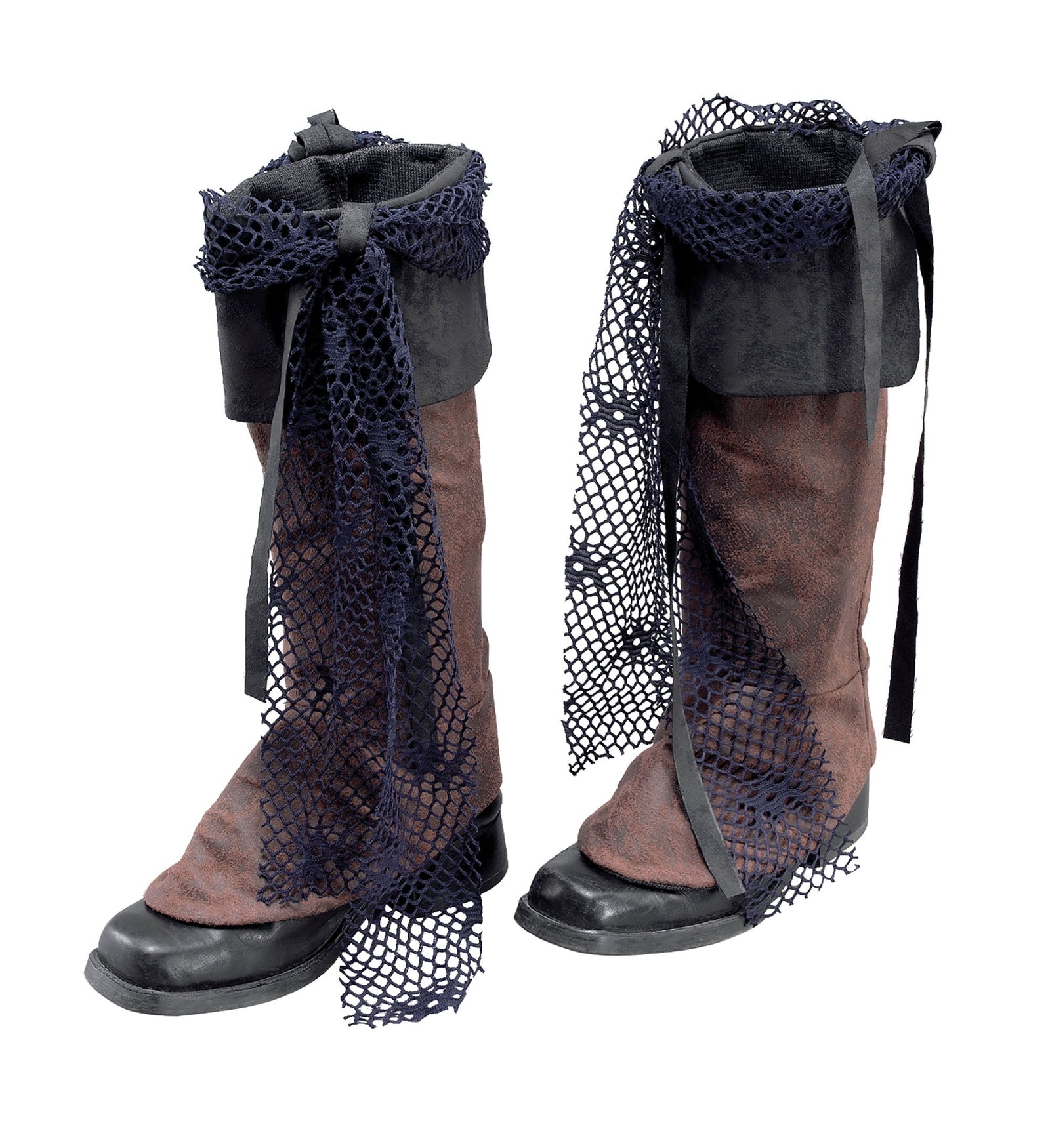 Pirate Boot Tops Brown Distressed Look Costume Accessory 1