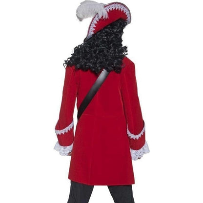 Pirate Captain Hook Costume Adult Red 2
