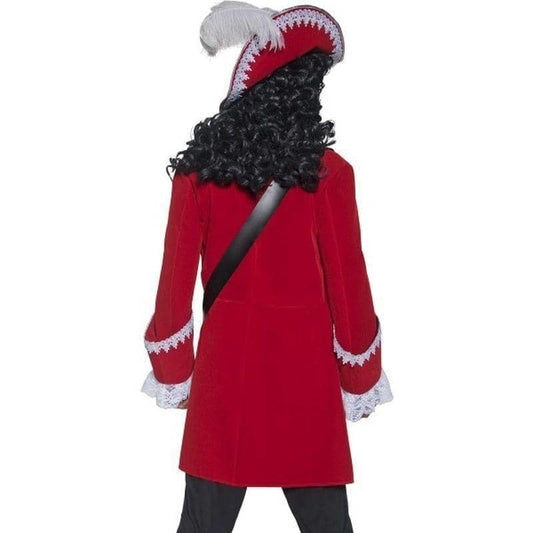 Pirate Captain Hook Costume Adult Red 2