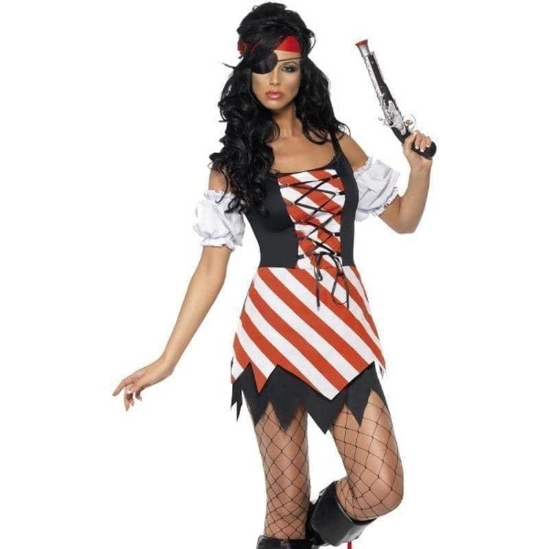 Pirate Costume Adult Red White_1