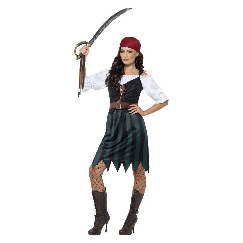 Pirate Deckhand Costume Adult Blue Female Jack Sparrow 5