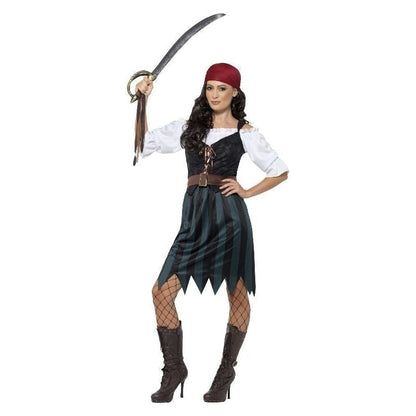 Pirate Deckhand Costume Adult Blue Female Jack Sparrow 5