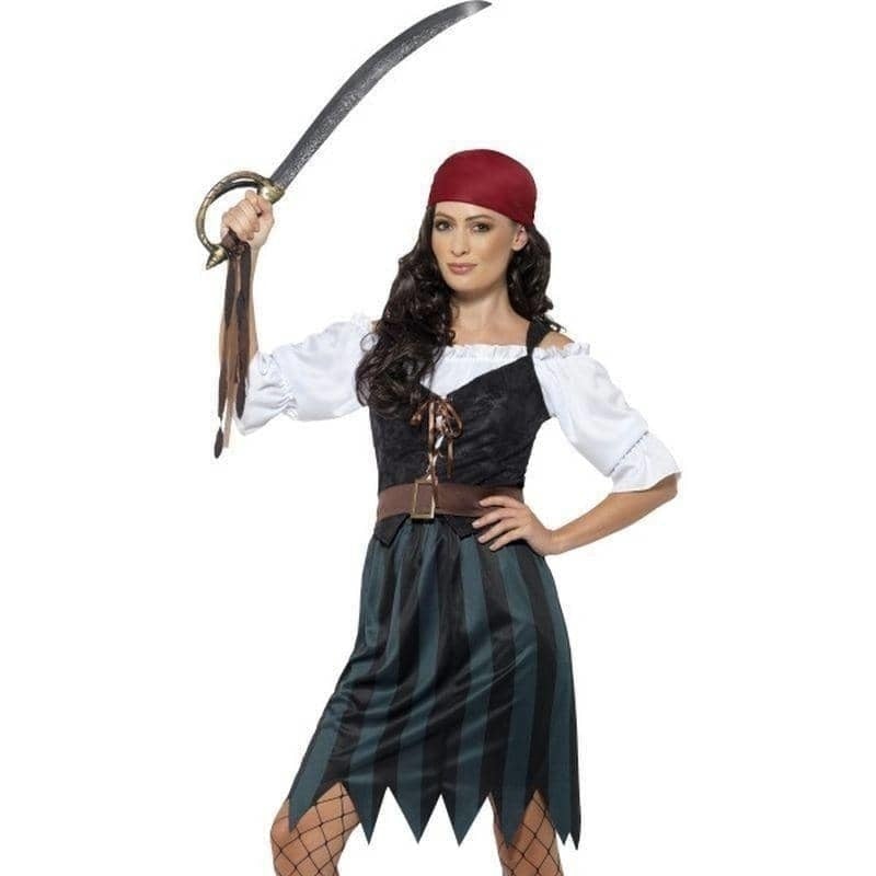 Pirate Deckhand Costume Adult Blue Female Jack Sparrow 1