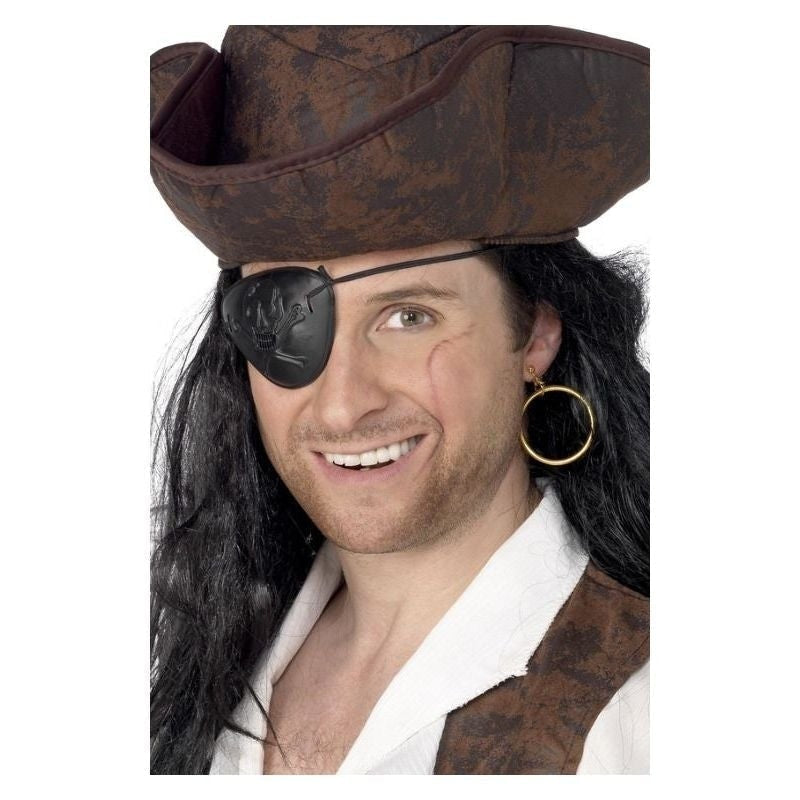 Size Chart Pirate Eyepatch and Earring Adult Black