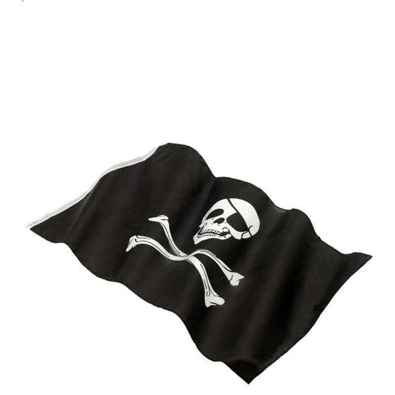 Pirate Flag Approx 152x91cm Adult Black Skull and Crossbones Print 1