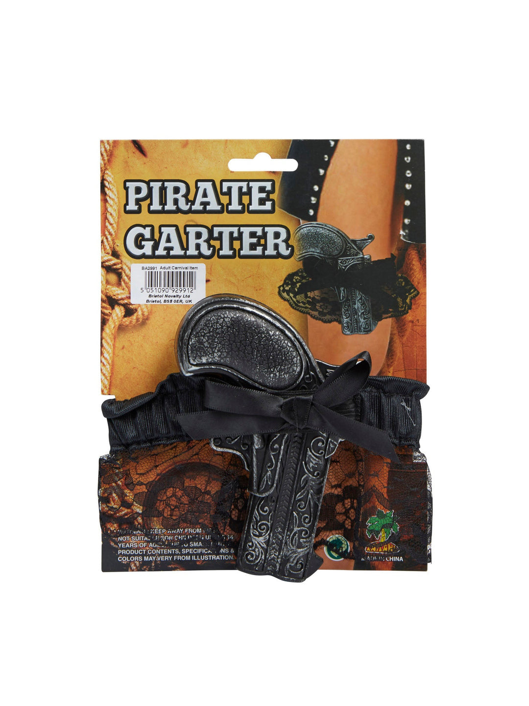 Size Chart Pirate Gun Garter Costume Accessory