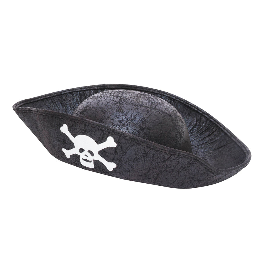 Pirate Hat Black Childs Size Leather Look_1