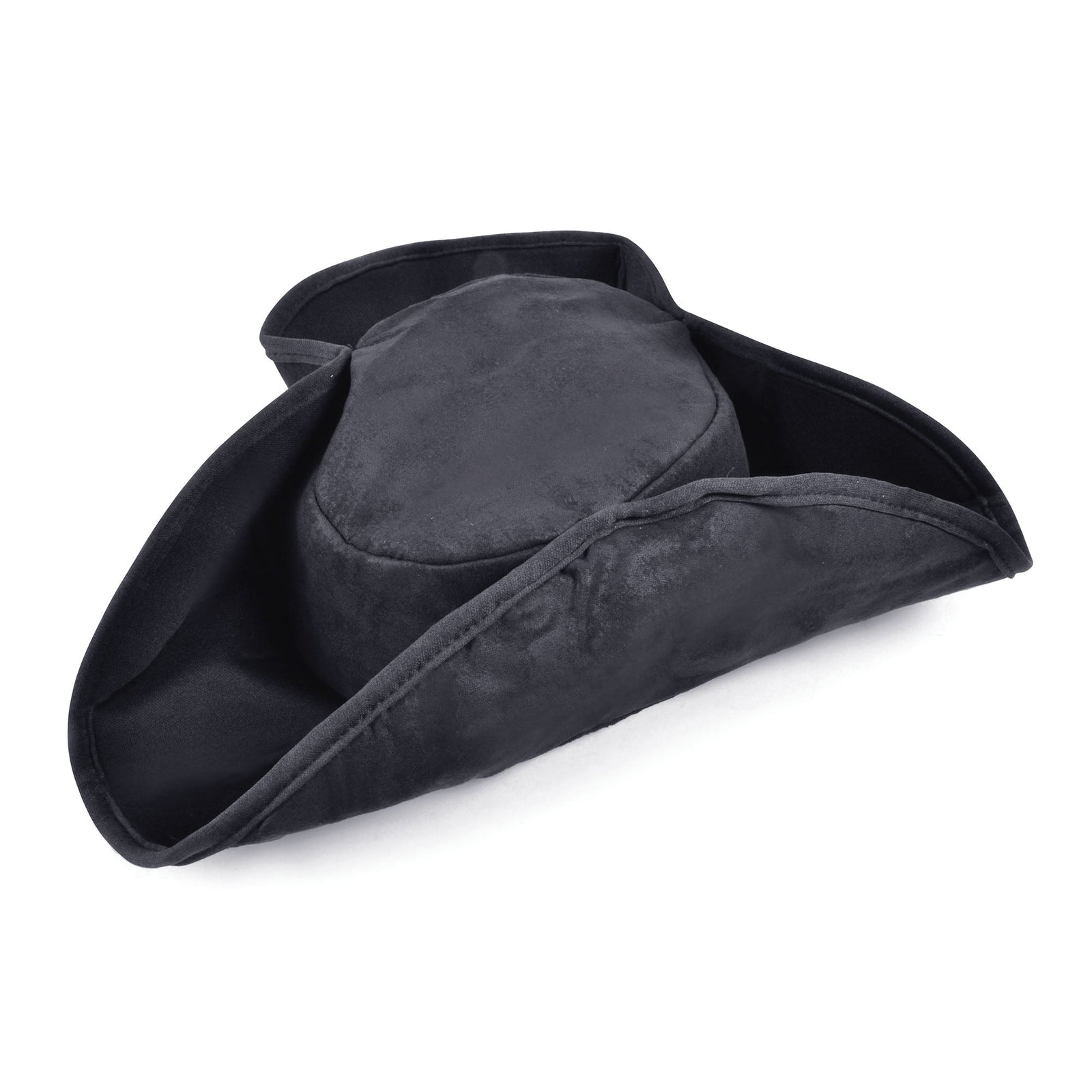Pirate Hat Distressed Black Captain Jack Tricorn 1