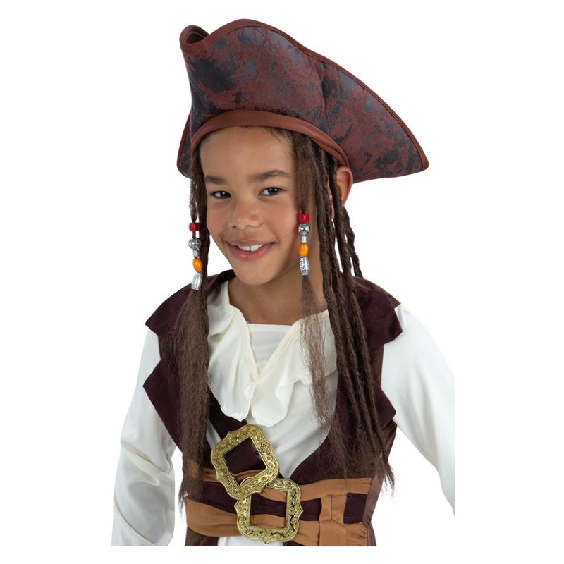 Pirate Hat with Dreadlocks Child Costume Accessory 1