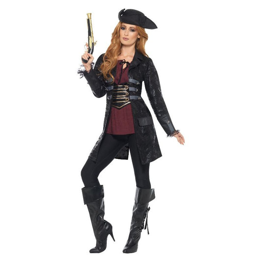 Pirate Jacket Ladies Black Adult 1