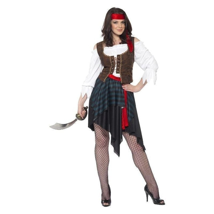 Pirate Lady Costume Adult Brown White_3