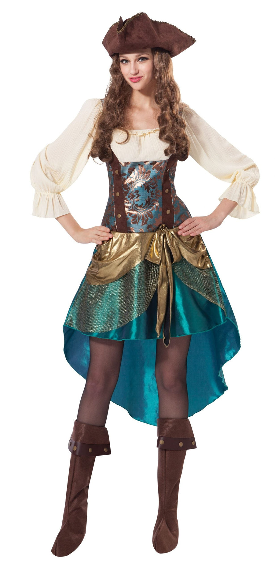 Pirate Princess Deluxe Adult Costume Female Uk Size 10 14_1