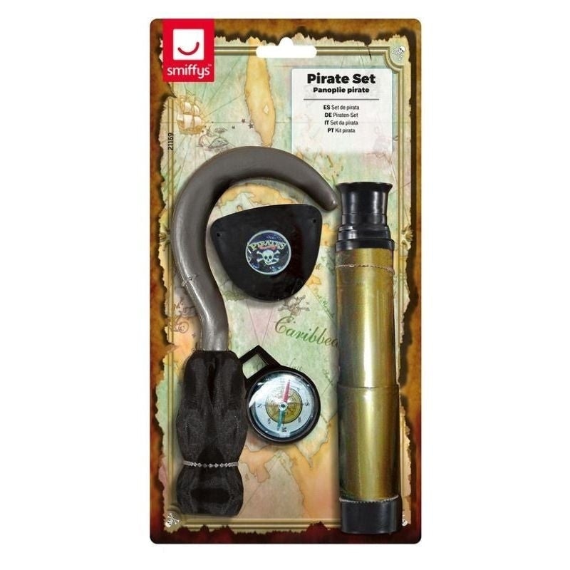 Pirate Set with Hook Adult Brown 2