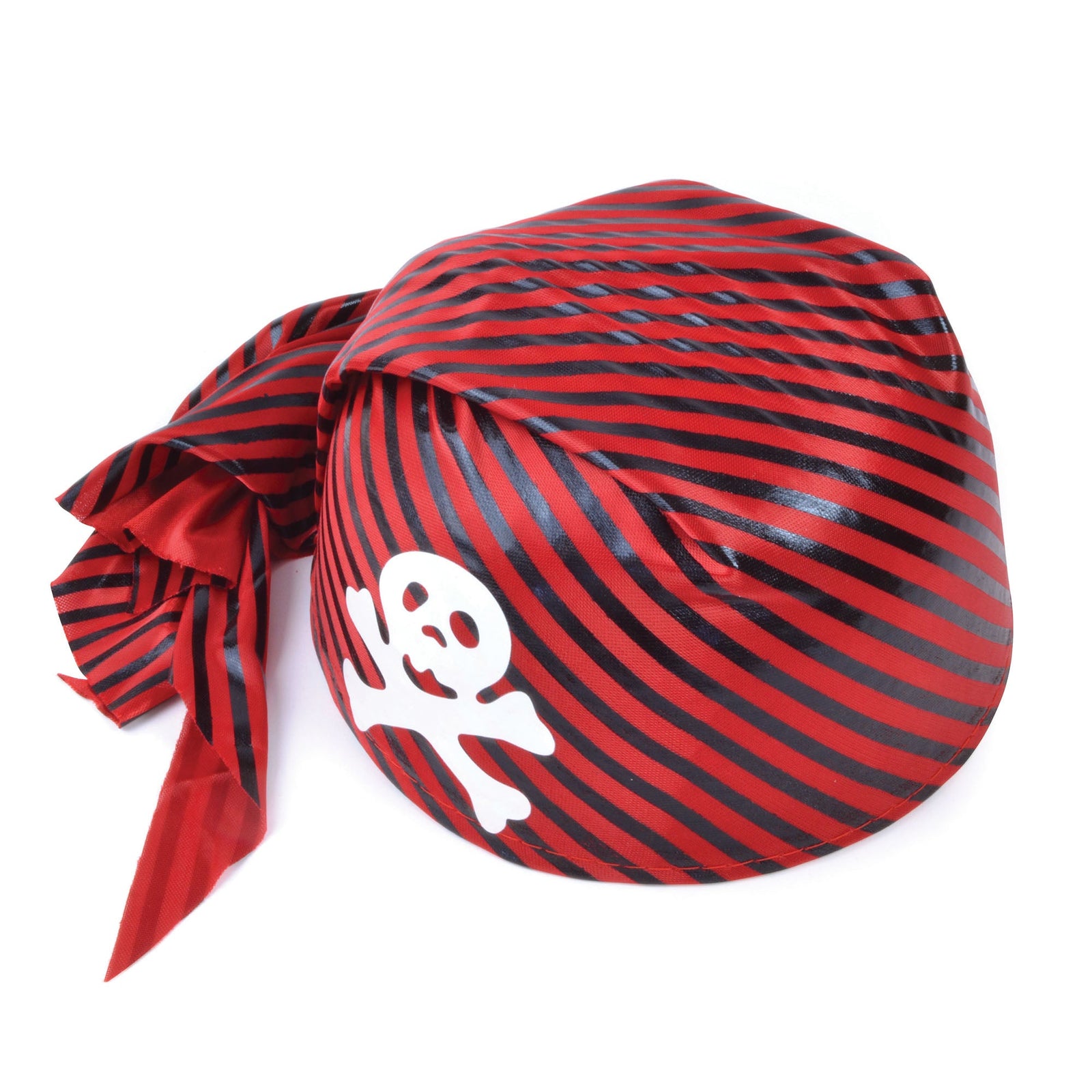 Pirate Skull Hat Red Black Bandana Skull and Crossbones 1
