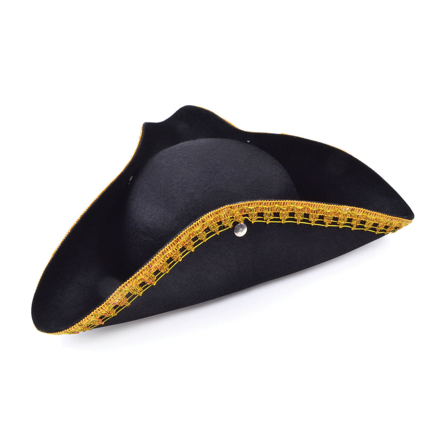 Pirate Tricon Hat with Gold Trim_1