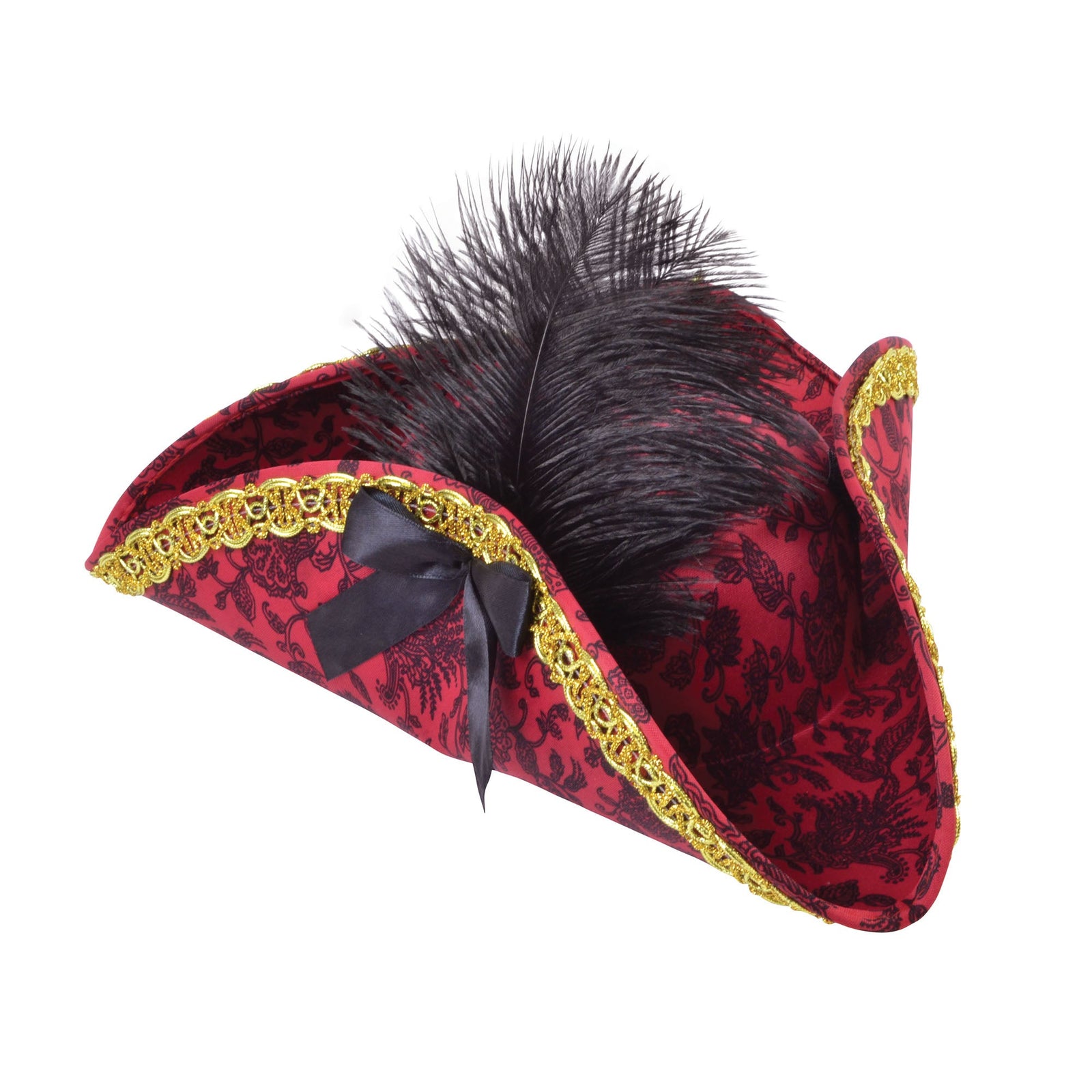 Pirate Tricorn Red Ladies Hats Female 1