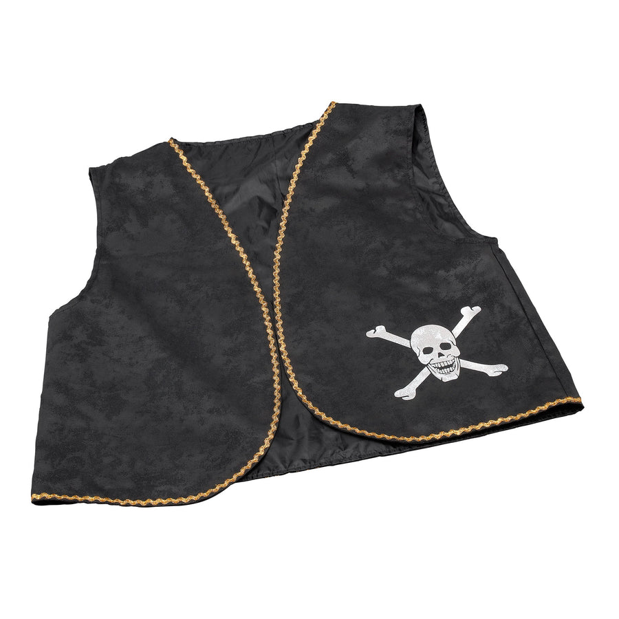 Pirate Waistcoat Black Distressed Costume Accessory_1