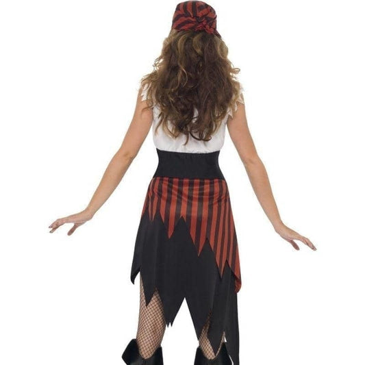 Pirate Wench Costume Adult Dress Black White Red 2
