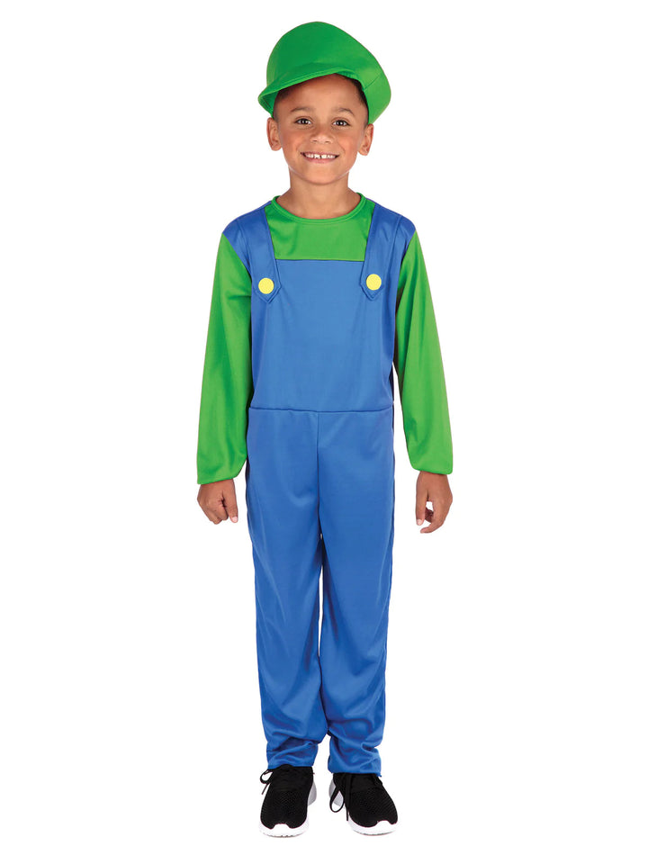 Plumber Boy Childrens Luigi Costume_1