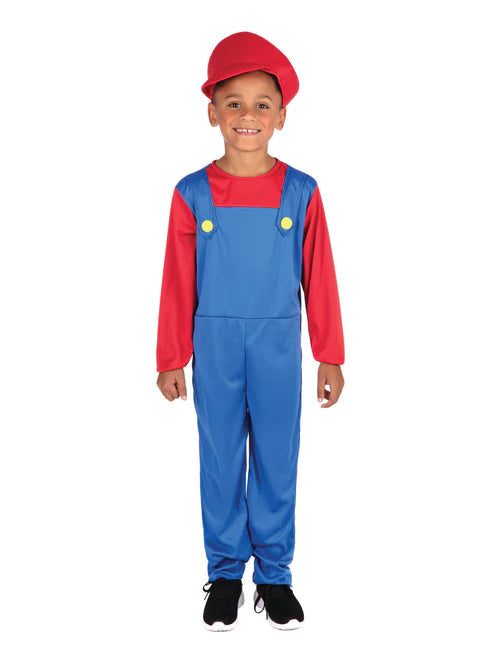 Plumber Boy Childrens Mario Costume 1