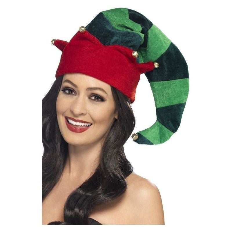 Plush Elf Hat Adult Green 2