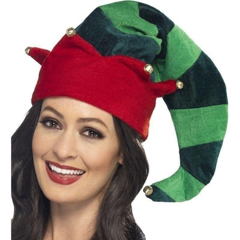 Plush Elf Hat Adult Green_1