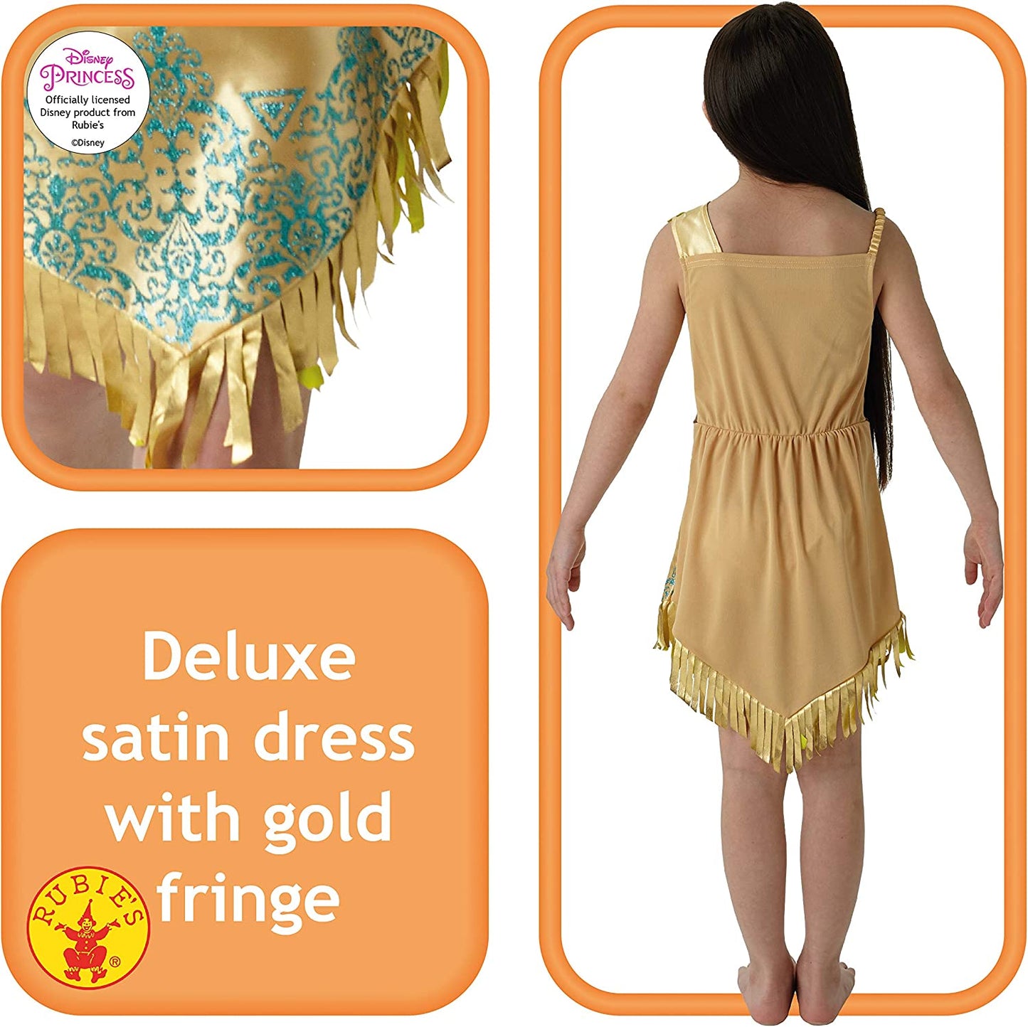 Pocahontas Costume Girls Gem Princess 3