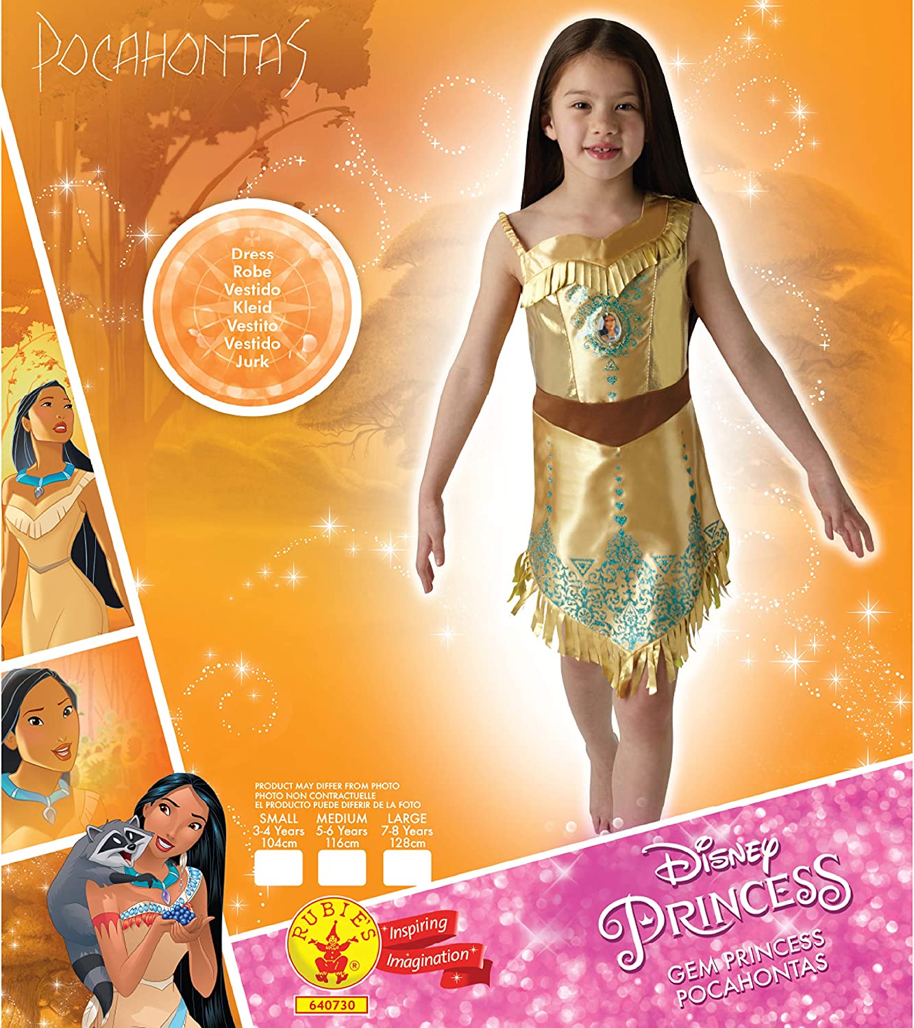 Pocahontas Costume Girls Gem Princess 4