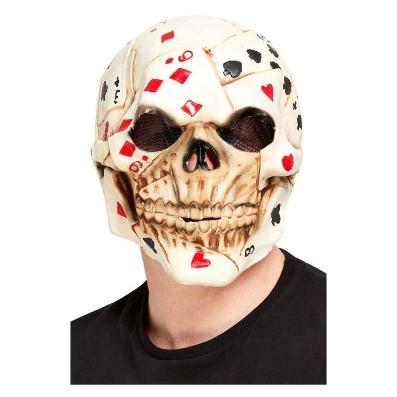 Poker Face Skull Overhead Mask Latex 1