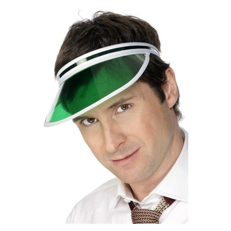 Green 80s Poker Visor Adult Costume Accessory 1