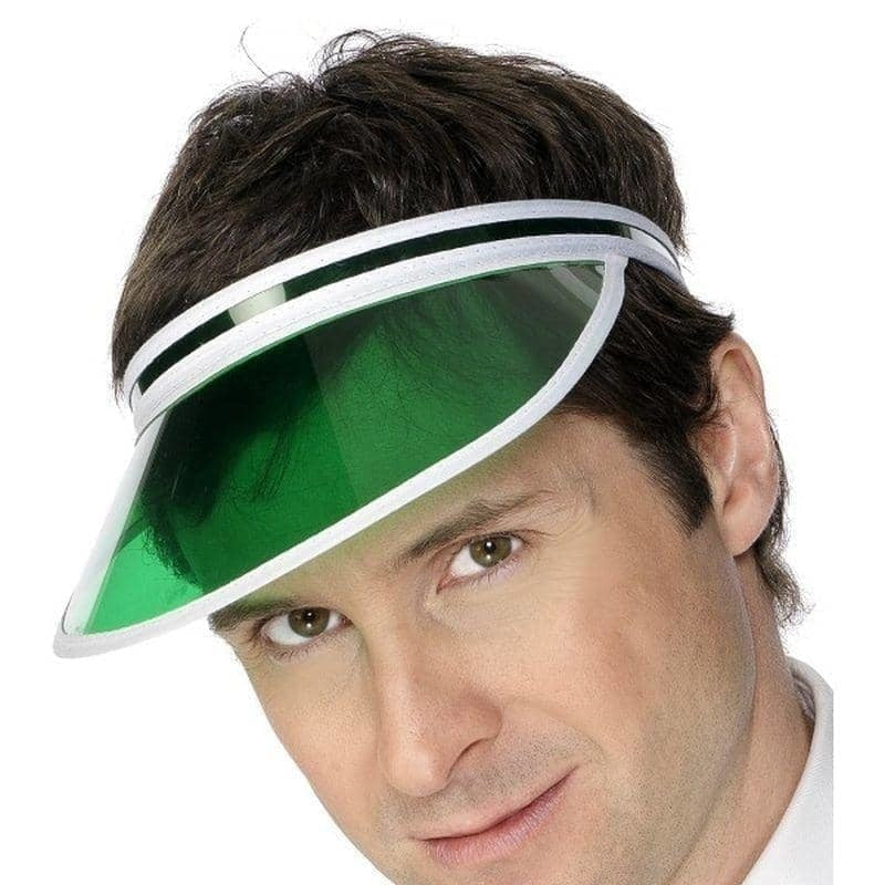 Green 80s Poker Visor Adult Costume Accessory 2