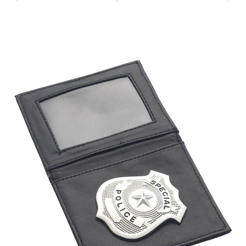 Police Badge Adult Silver_1