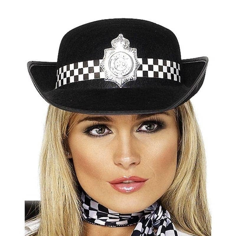 Policewomans Hat Adult Black 1