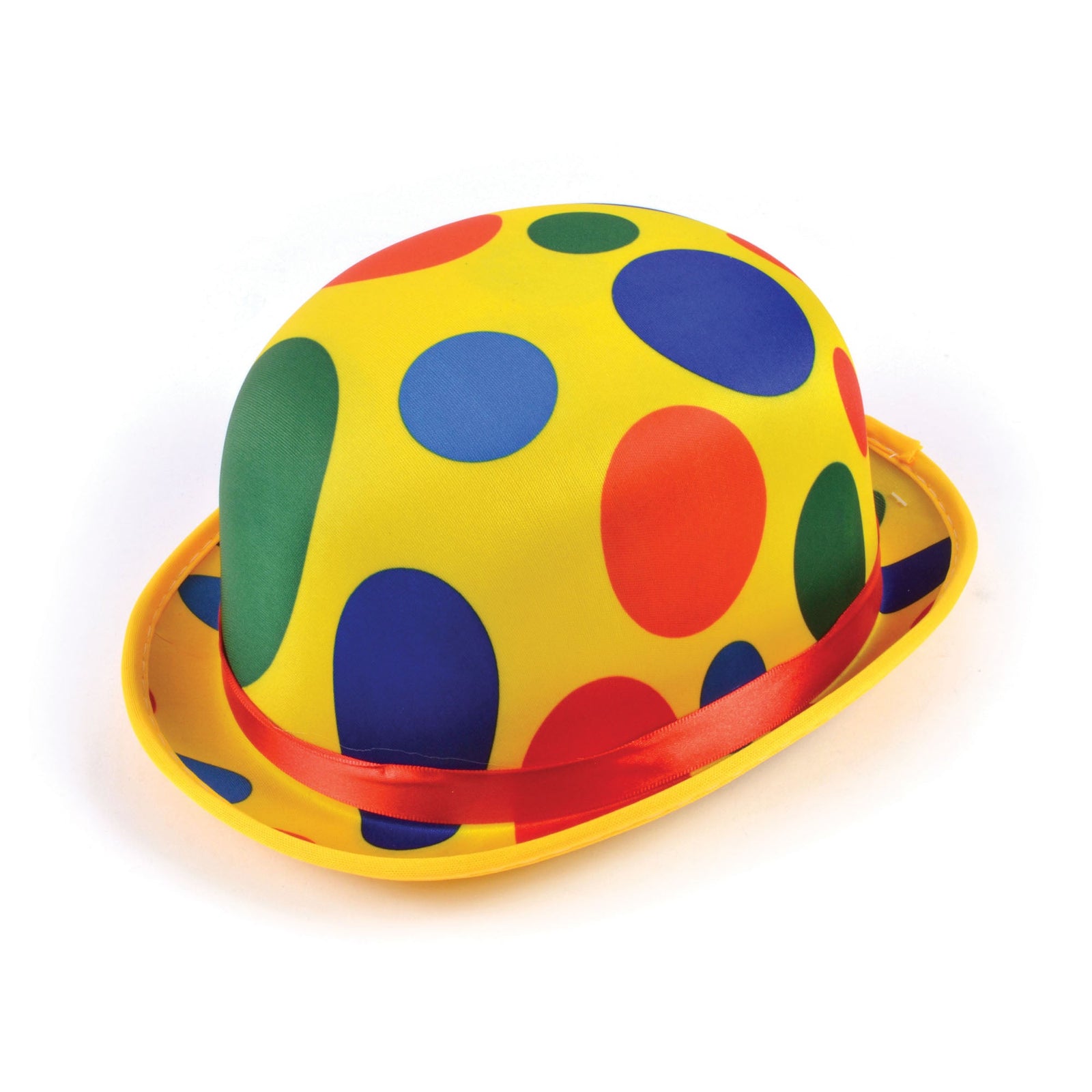 Polka Dot Clown Bowler Yellow Hats Unisex 1