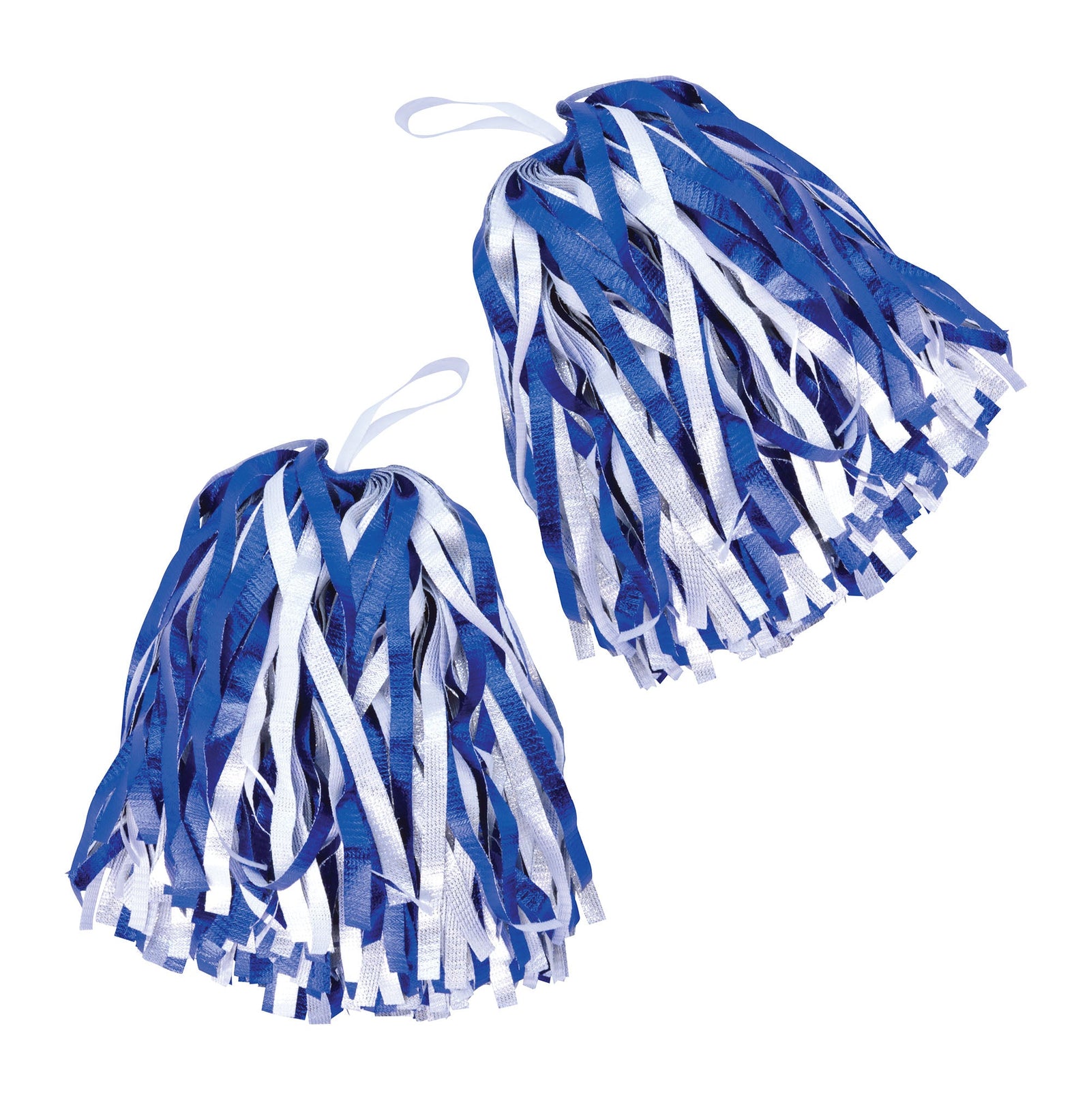 Pom Poms Blue White Cheerleader Costume Accessory 1