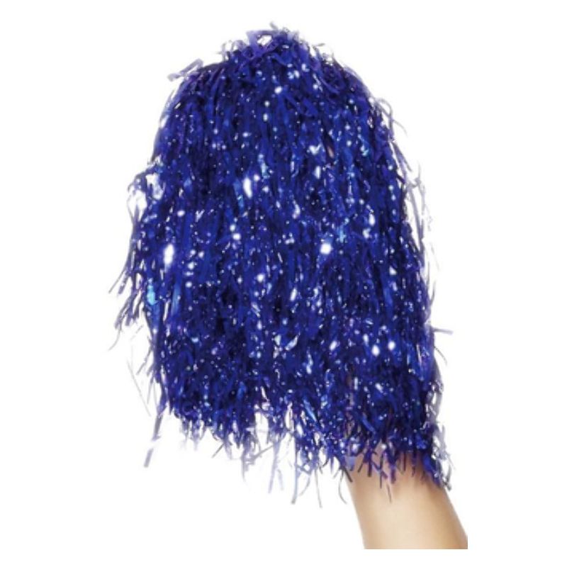 Pom Poms Metallic Blue Adult Pair Costume Accessory 1