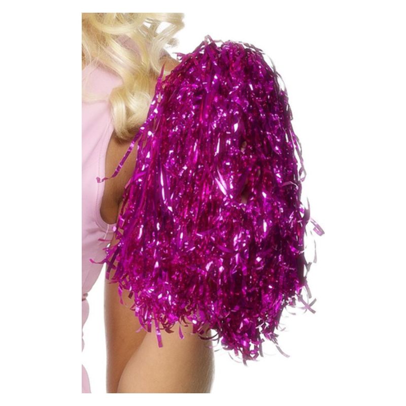 Pom Poms Metallic Pink Adult Pair Costume Accessory 1